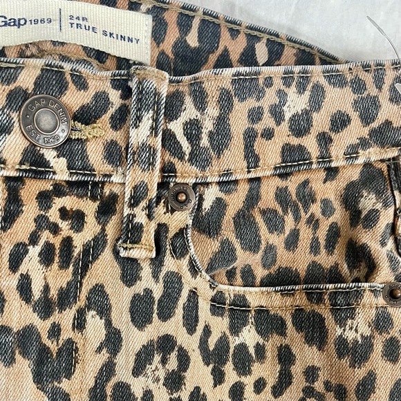 Gap Cheeta Print skinny jeans size 24R - Picture 6 of 12